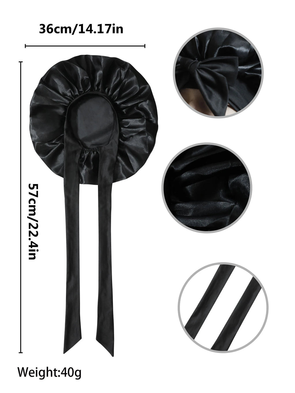 Satin Bonnet Silk Bonnet Adjustable Bonnet