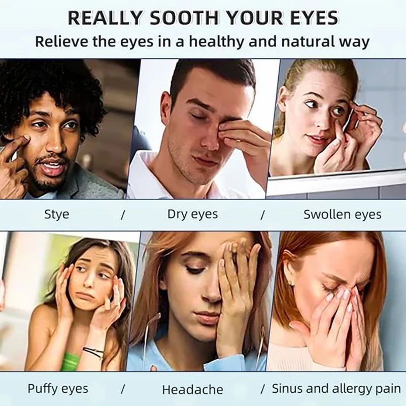 Soothing hot and cold eye mask