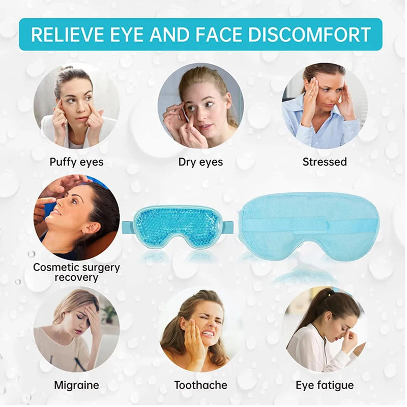 Soothing hot and cold eye mask