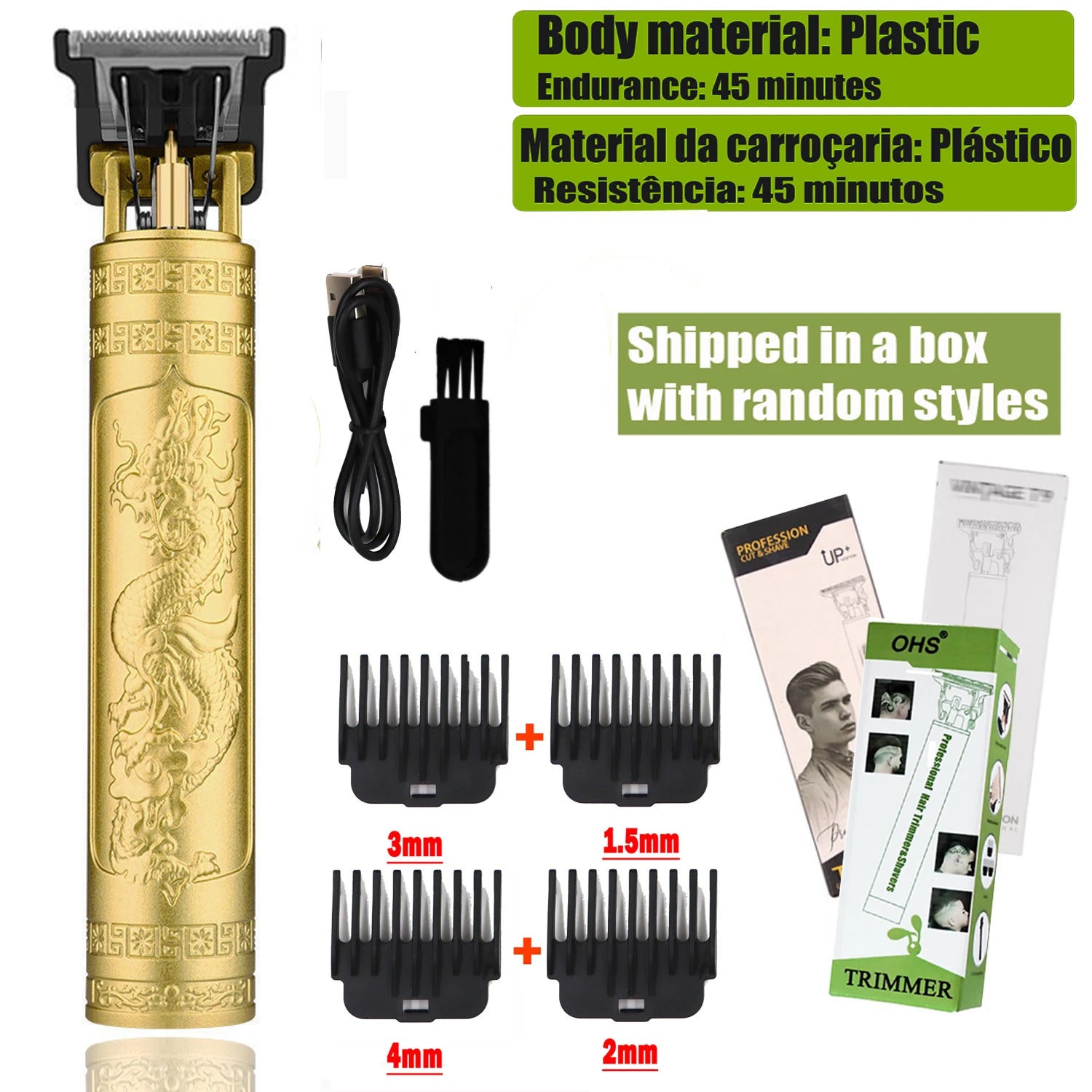T9 Vintage Cordless Hair Cutting Machine - Professional Barber Trimmer for Men Beard Shaving for Shavers with Lightweight Design