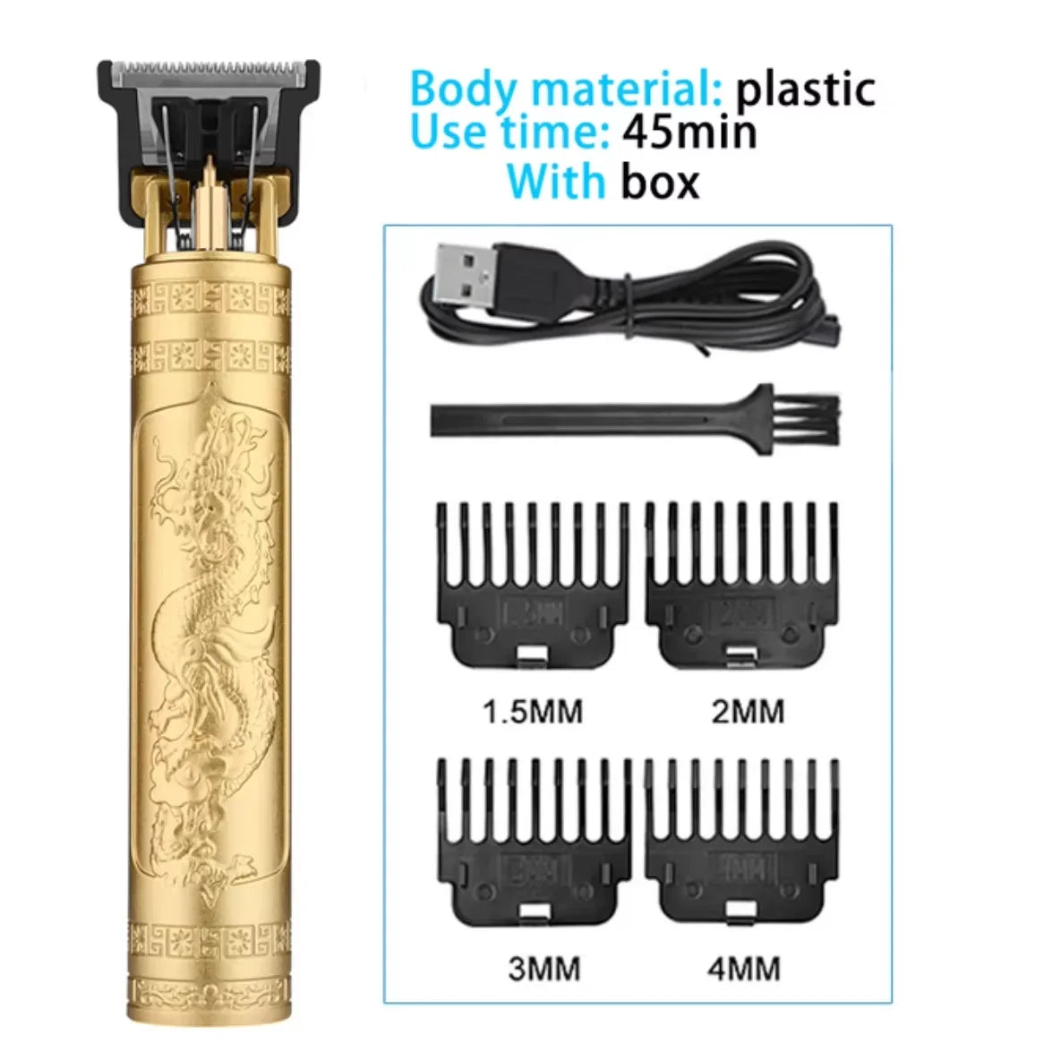 T9 Vintage Cordless Hair Cutting Machine - Professional Barber Trimmer for Men Beard Shaving for Shavers with Lightweight Design