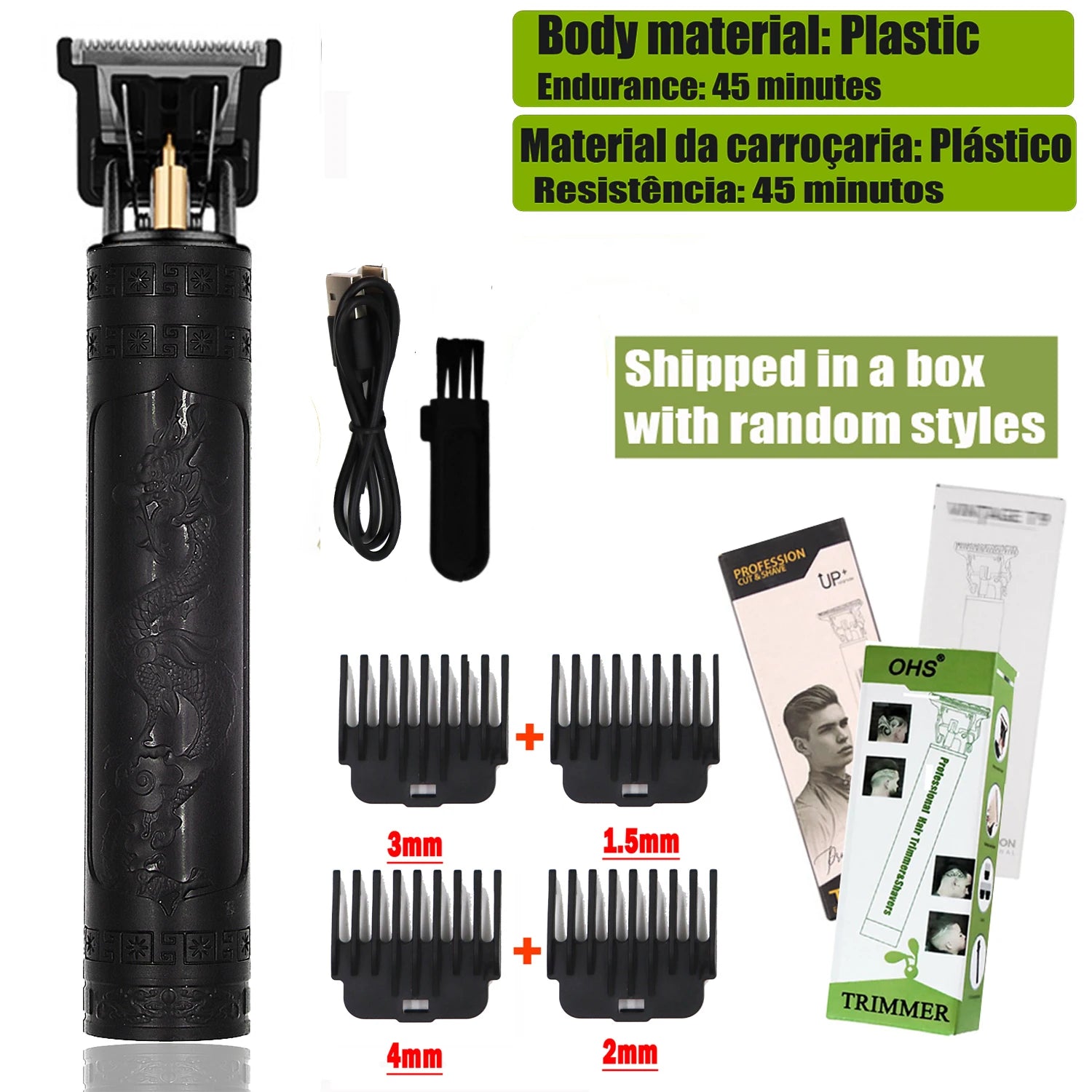 T9 Vintage Cordless Hair Cutting Machine - Professional Barber Trimmer for Men Beard Shaving for Shavers with Lightweight Design